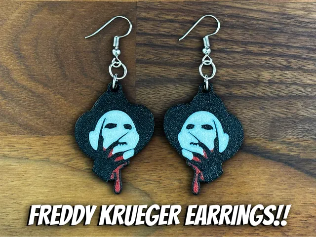 Multicolor Freddy Krueger Halloween Earrings!