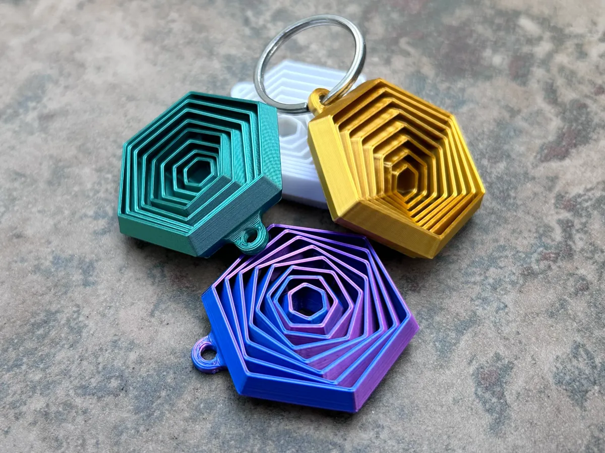 Keychain Hexagon Fidget by LinkDesigns MakerWorld: Download Free 3D Models - 3D model önizlemesi