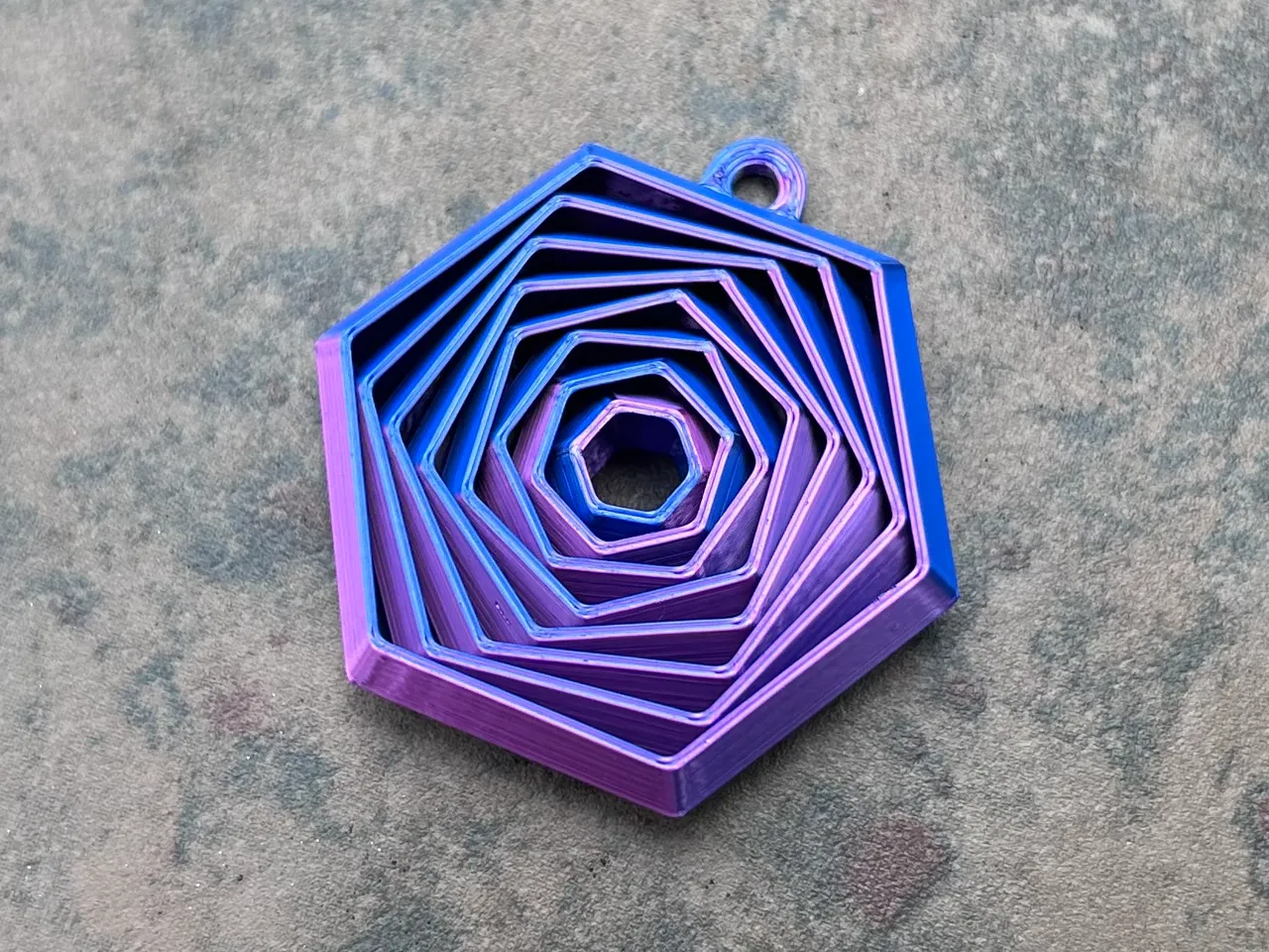 Keychain Hexagon Fidget view 2