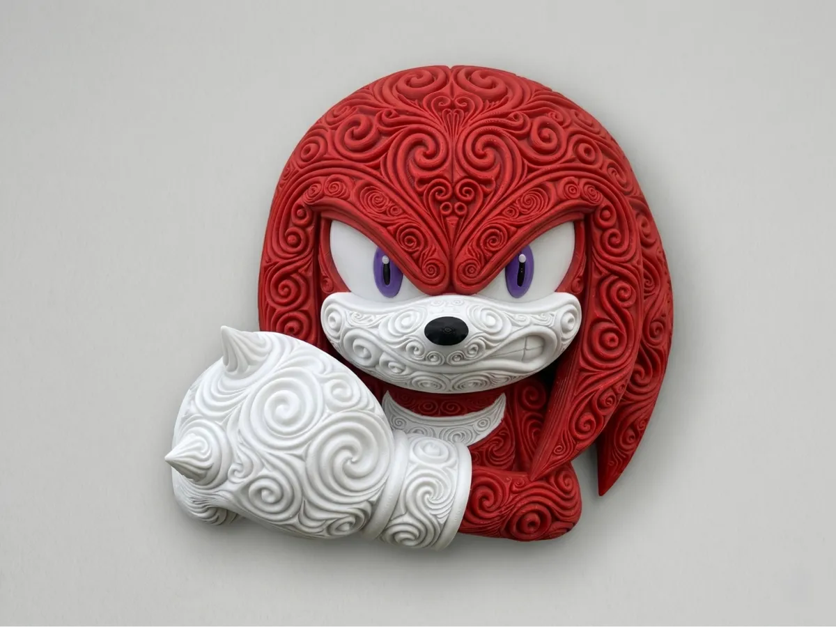 Knuckles - Arte de pared - Fan art - Free 3D Print Model - MakerWorld