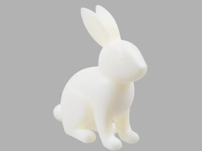 Minimalist Easter Bunny – Modern Matte Figurine
