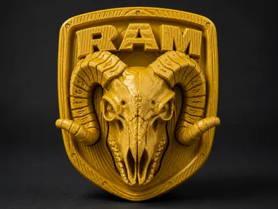 Dodge Ram Skull Tailgate Emblem