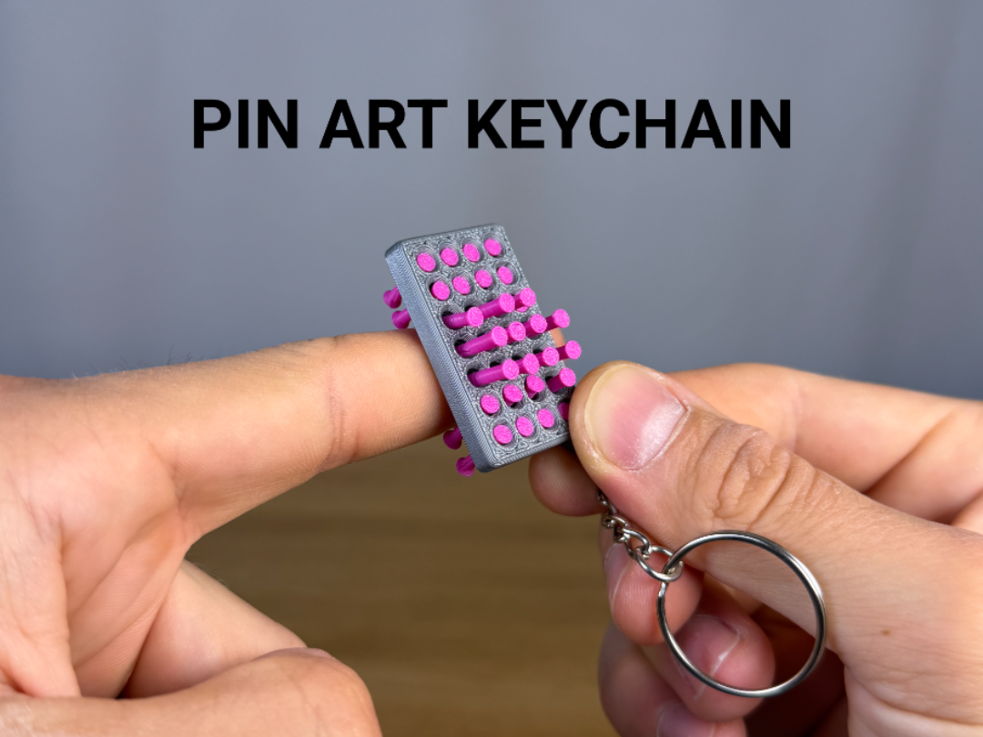 Mini Pin Art Fidget Keychain