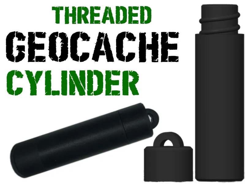 Threaded Geocache Cylinder (20mm diameter)