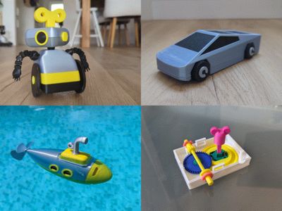 Wind-Up Box Add-On | Move Any 3D Print!