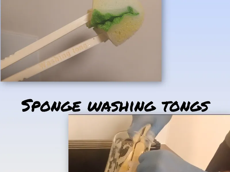 Sponge washing tongs