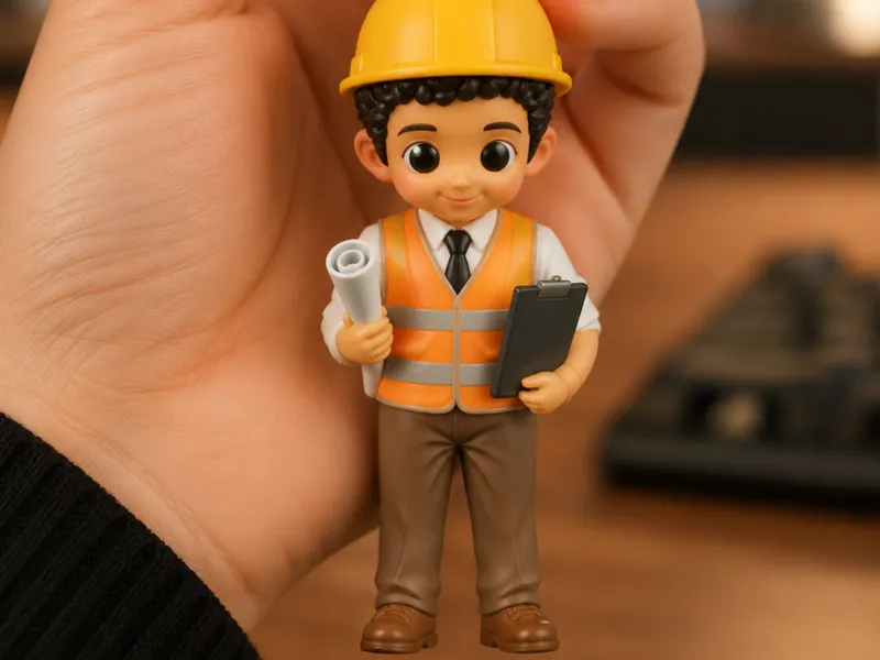 Ingeniero llavero muñequito