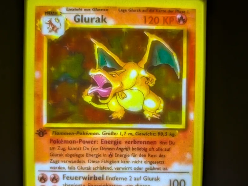 Glurak TCG 1st Edition CMYK Lithophane