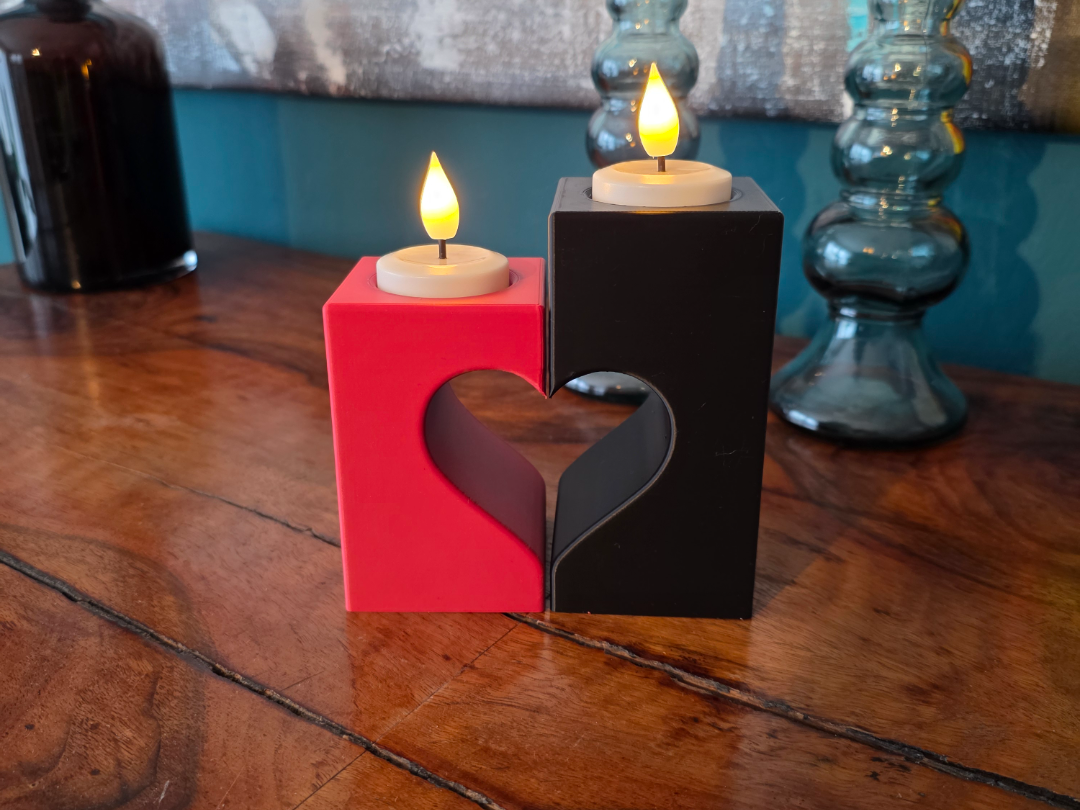 Heart tealight holder couple edition 
