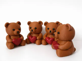 Orsetto con cuoricino e base San Valentino
