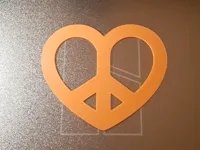 Pochoir cœur et symbole de paix — photo 2