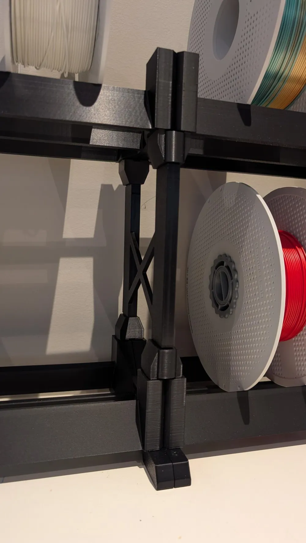 Sturdy Filament Spool Rack - Combined Riser - Free 3D Print Model ...