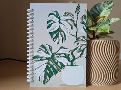 Monstera plant notebook cover