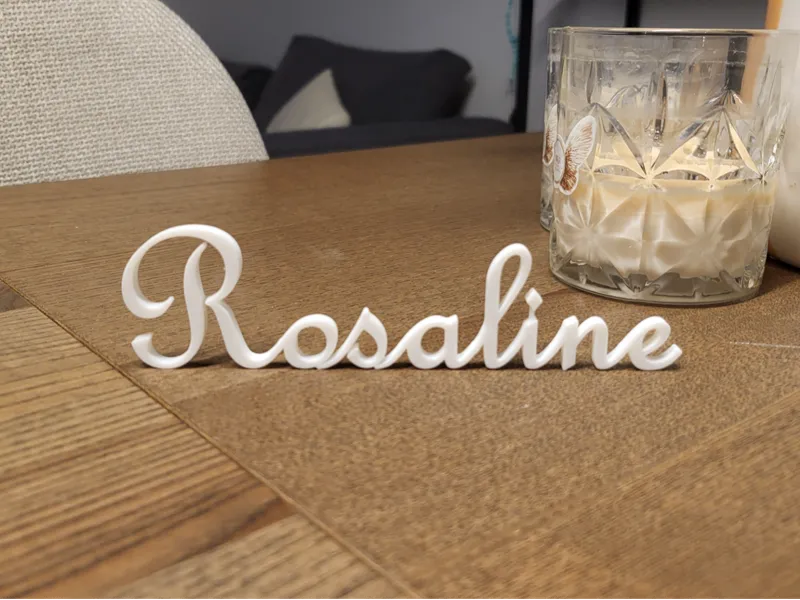 3D Printable Name Display (Rosaline)