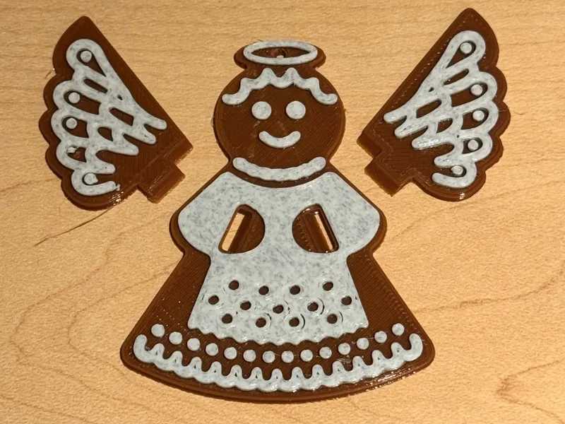 Gingerbread Angel Ornament Print Card