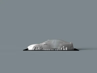 SU 7 Layered Gradient sculpture