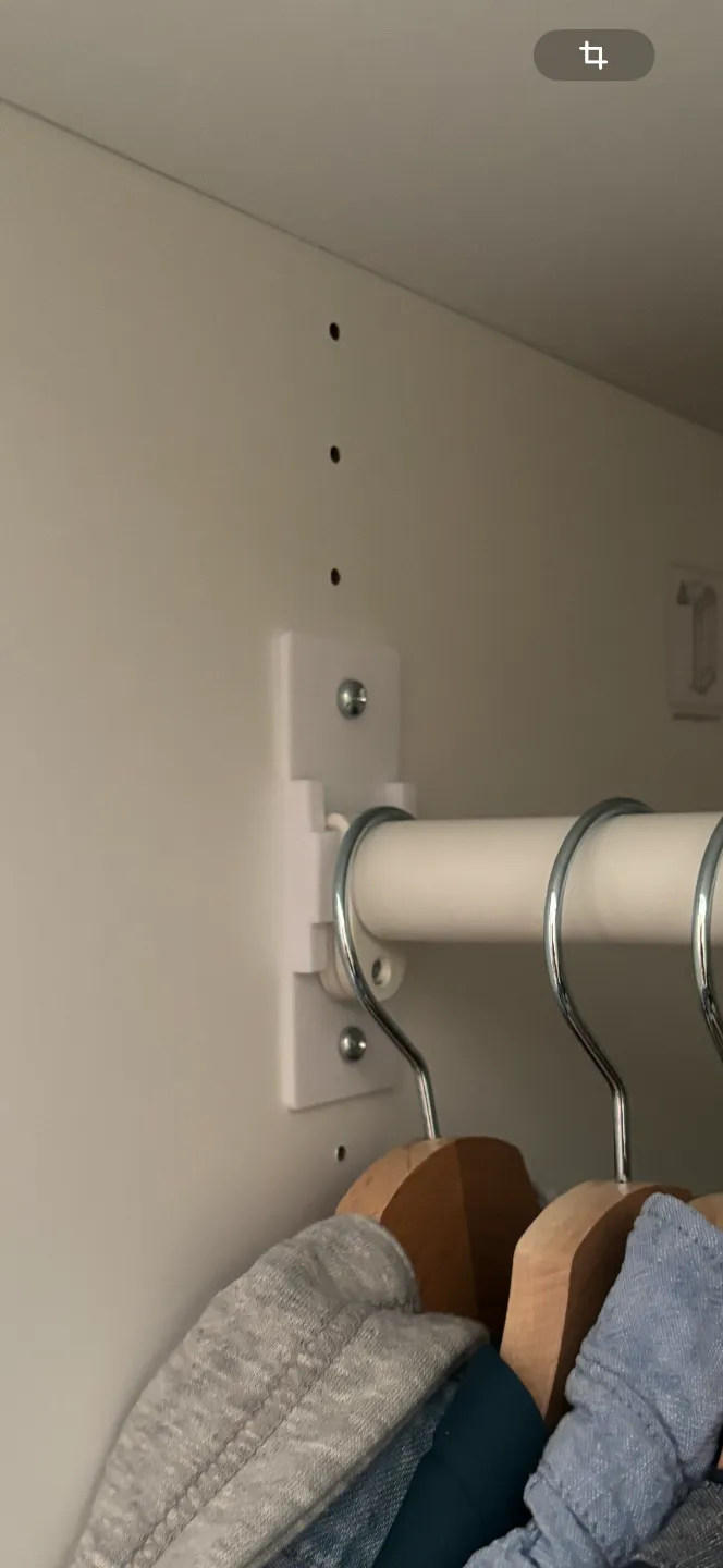 Closet Rod Attachment (Adapter Hjalpa IKEA)