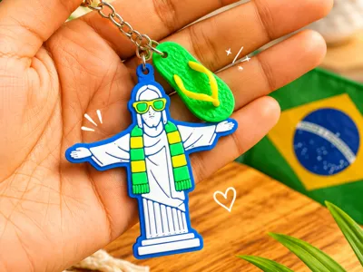 Brazil Christ the Redeemer Keychain