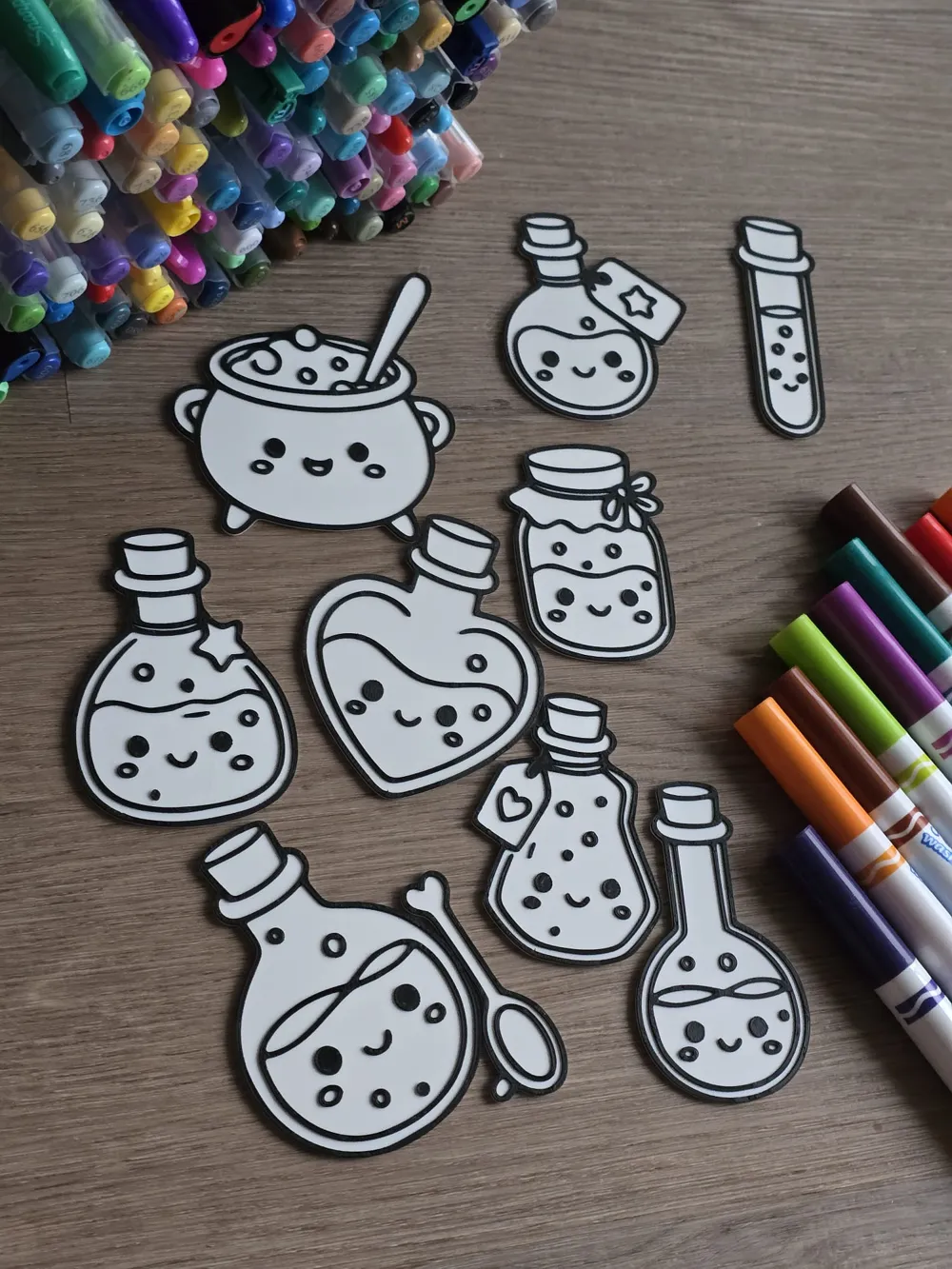 Ensemble de potions magiques d'Halloween activité de coloriage DIY ...