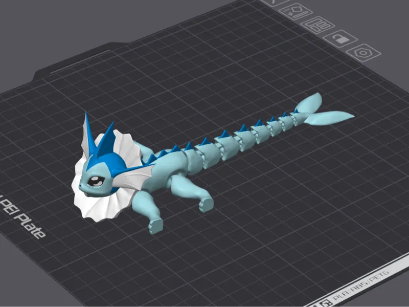 0134 Vaporeon - flexible - articulado - pokemon