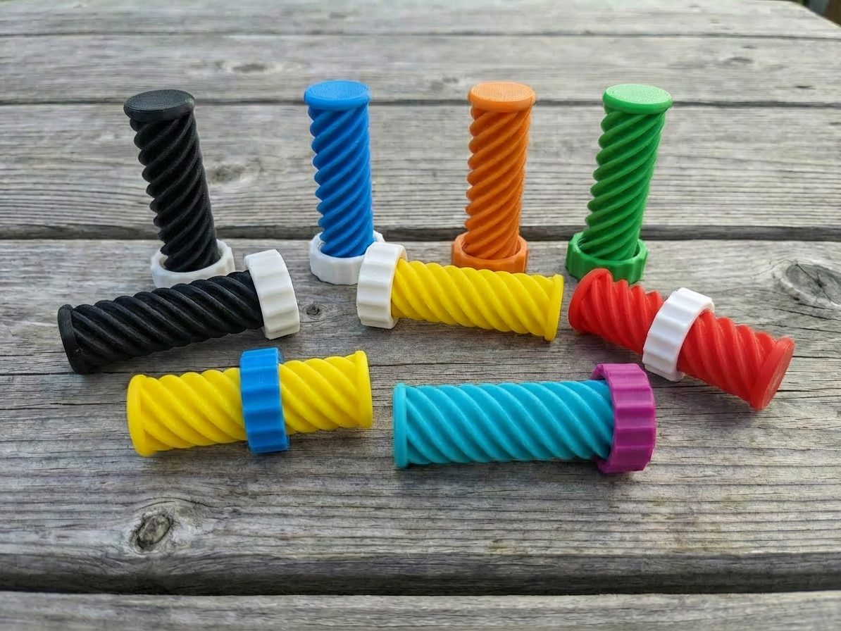 Twisty Fidget Nut on Screw Impossible Passthrough