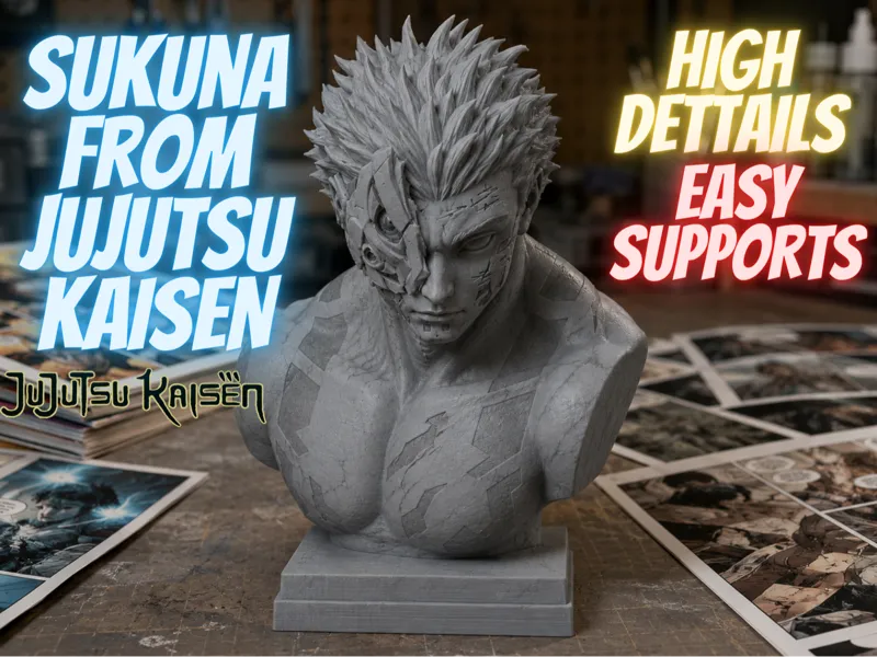 Sukuna Bust – Jujutsu Kaisen Fan Art 