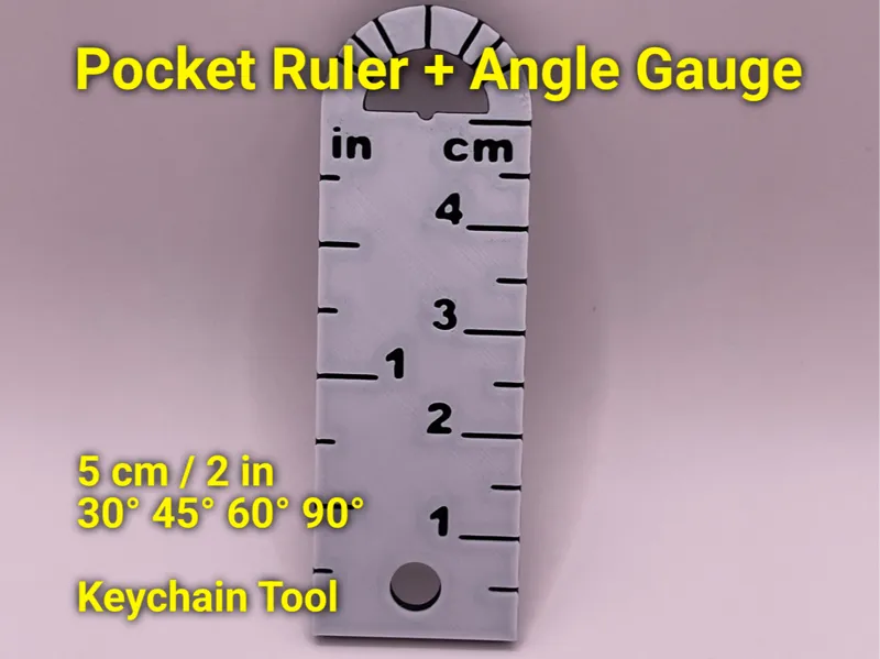 Pocket Ruler & Angle Gauge Keychain