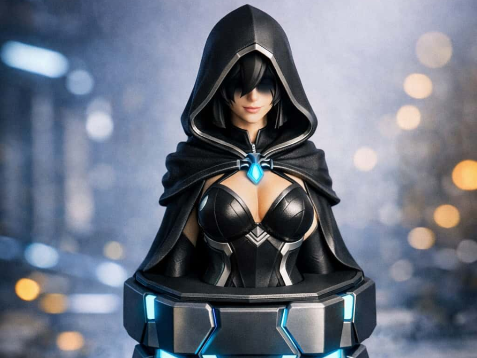 Sci-Fi Assassin Girl Bust | Cyberpunk Rogue Series