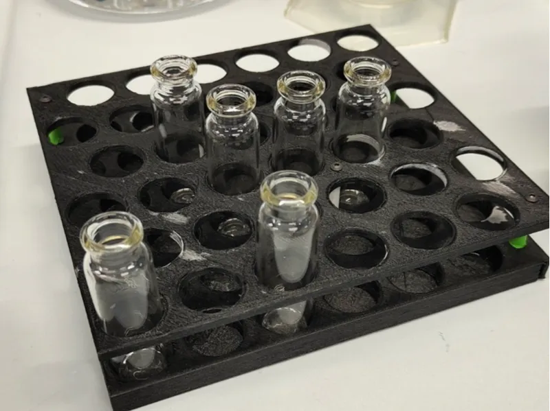 Headspace GC rack for 36 vials