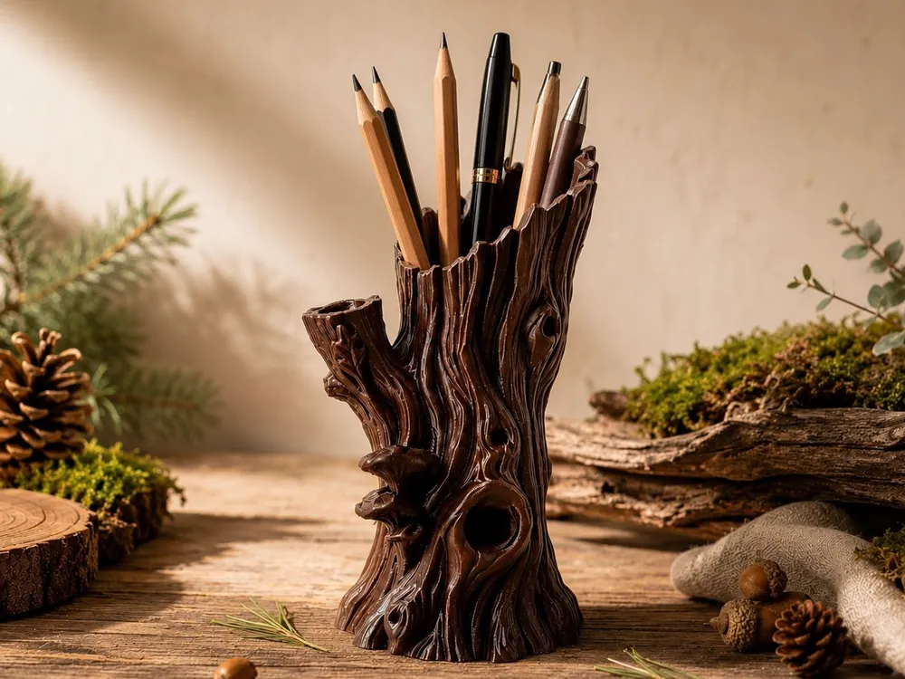 Jarrón decorativo: Woodland Tree Trunk Vase / Decorative Holder. Referencia del modelo original.
