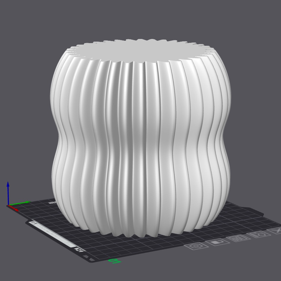 Miniatura 4 do modelo 3D Wavy Glow Table Lamp (without support)