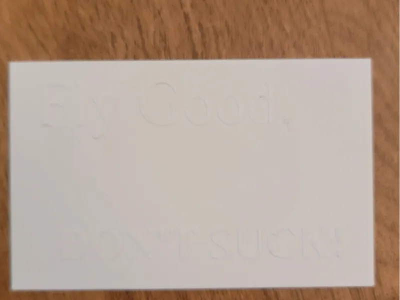 Fly good don't suck card - great gift for pilots!