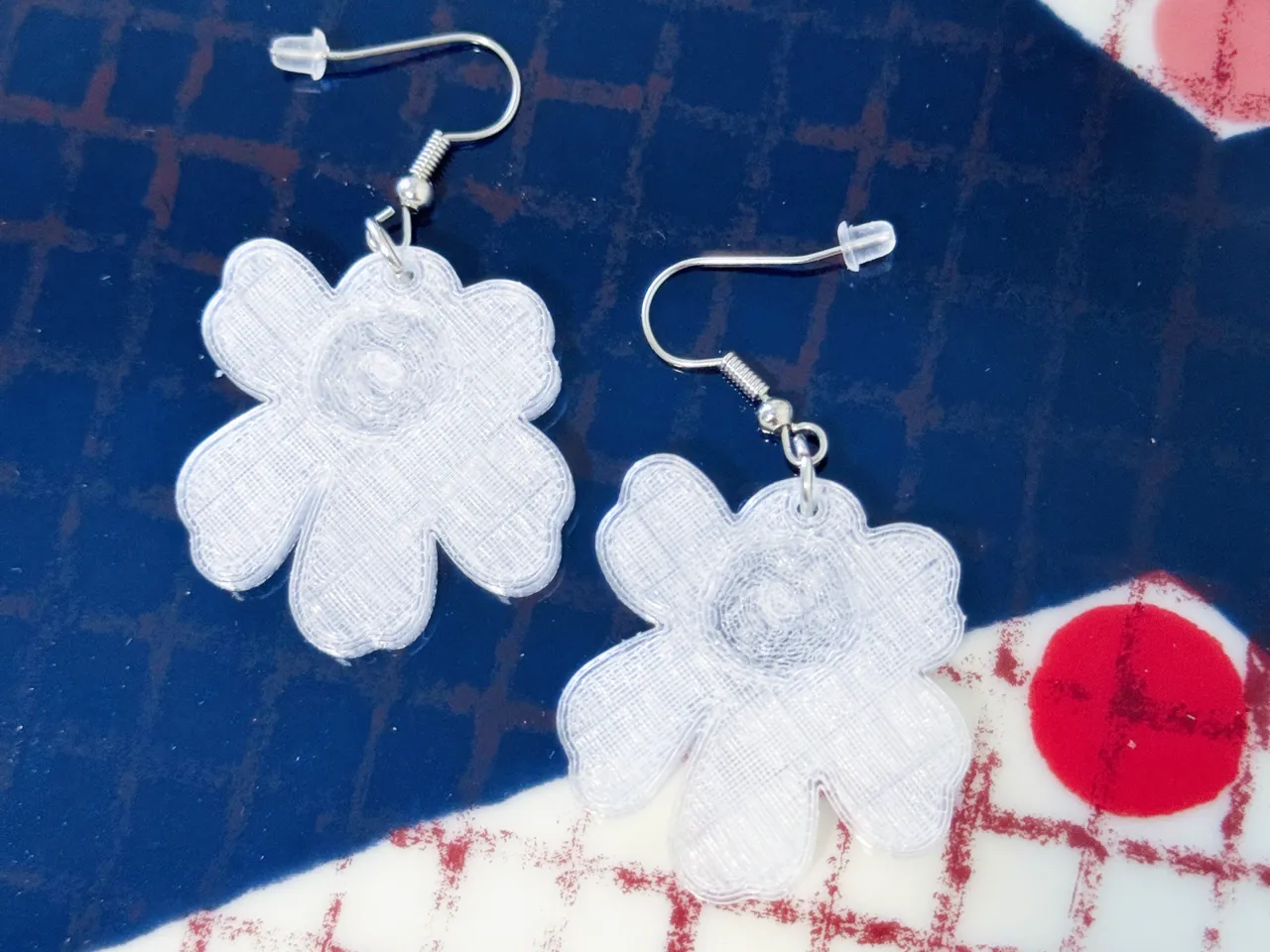 Marimekko Unikko earrings/pendant/keychain view 2