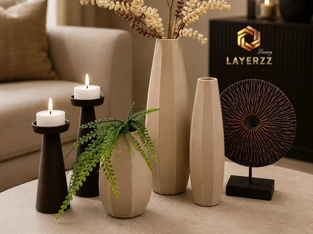 Layerzz Collection – Faceted Modern Vase