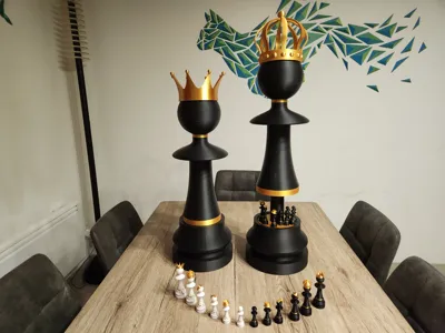 Large Chess Pawn with fashion accessories