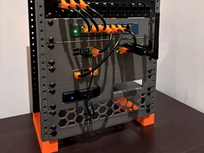 Raspberry Pi 1B 10-inch rack mount