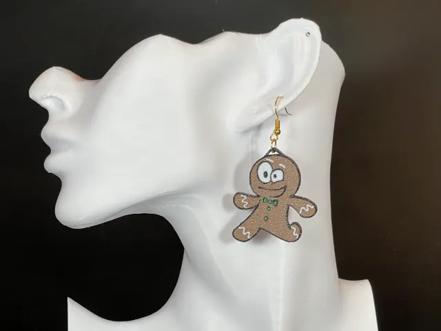Gingerbread Man Earrings
