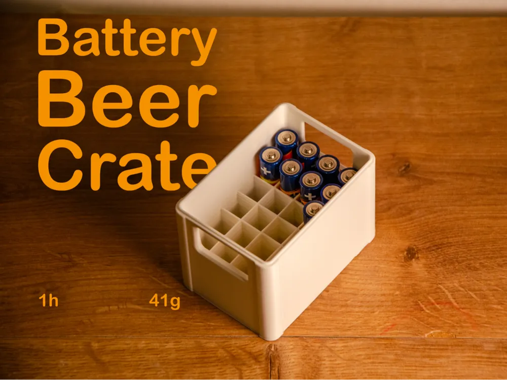 Modelo para impresión 3D: Batterie Bierkasten Stapelbar aaa. Referencia del modelo original.