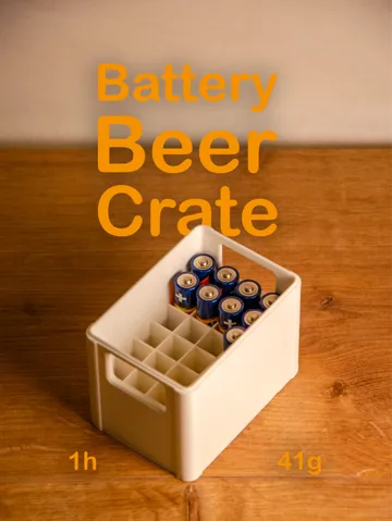 Modelo para impresión 3D: Batterie Bierkasten Stapelbar aaa — vista de referencia 2