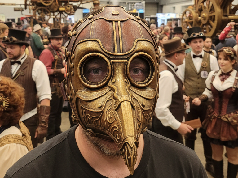 Steampunk Pest-Doktor Maske (Cosplay Ready)