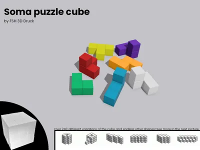 Soma puzzle cube fidget toy