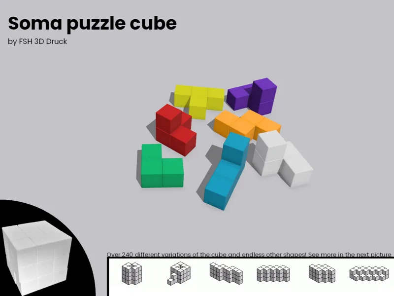 Soma puzzle cube/ Soma Rätsel-Würfel Fidget-Toy