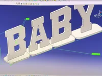 Lettres BABY avec support pour baby shower — photo 1