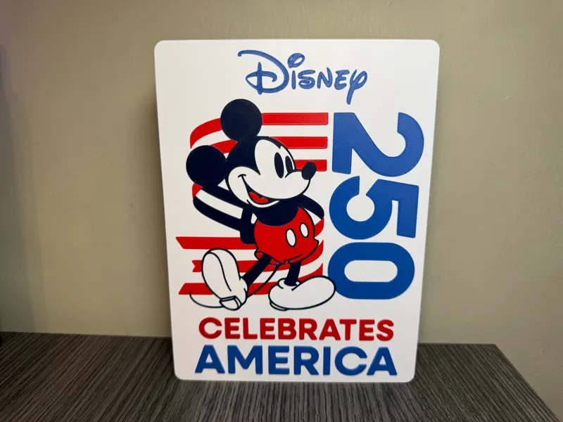 Disney 250 Celebrates America Sign
