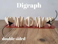 Panneau « Mom » en cœur, style digraphe — photo 2
