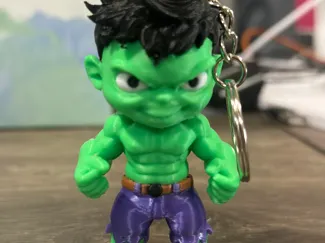 Hulk3 (Closed mouth) Keychain-Painted.3mf