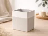 Japandi Ribbed Vase 1 - Minimal Squared Decoration