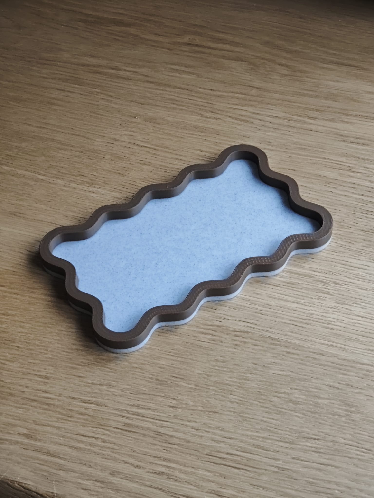 Miniatura 1 do modelo 3D Parametric Wavy Tray - Customizable in MakerLab