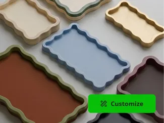 Parametric Wavy Tray - Customizable in MakerLab