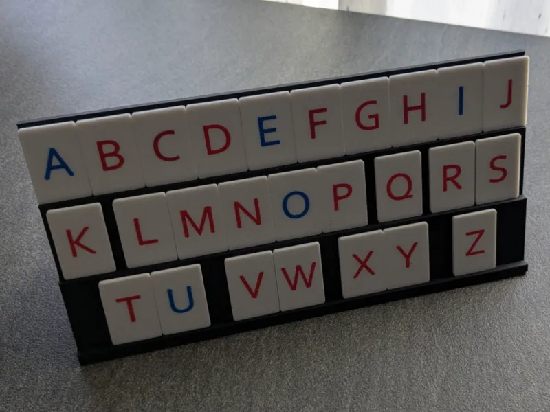 Alphabet Letter Tiles with Stand (English set)